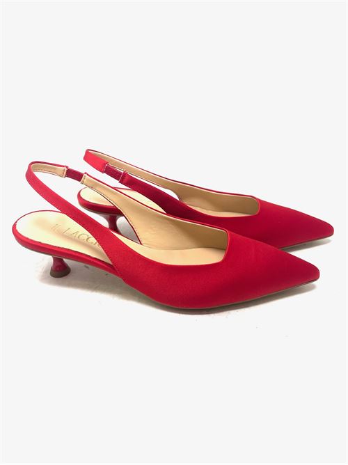 Slingback donna in raso rosso IL LACCIO | 894R002RASOROSSO